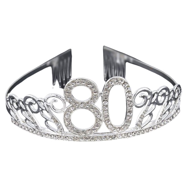 Guardurnaity Decoración de tocado de cumpleaños, adorno de vestido elegante, accesorios de peinado, adorno de corte de pelo, diadema de celebración, Accesorio para el cabello ochenta Guardurnaity AP011164-09