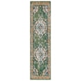 thumbnail image 3 of SAFAVIEH Runner Rug 2'2"x14' - Monaco Collection - Traditional Design, Forest Green & Light Blue, Ideal for Living Room, Bedroom, Dining Space, Entryway, Hallway, Kitchen (MNC243F), 3 of 9