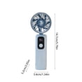thumbnail image 3 of This Portable Five Speed Rechargeable USB Folding Handheld Fan With Digital Display Is Suitable For Schools Home And Outdoor Use, 3 of 6