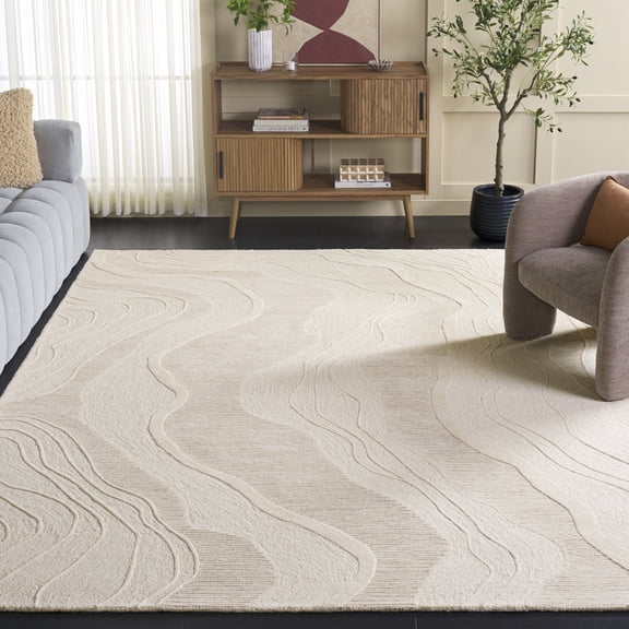 Safavieh Fifth Avenue Henry Wavy Striped Area Rug, Natural/Ivory, 8' x 10'