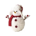 thumbnail image 3 of Christmas Table Decoration Snowman Figurine Ornament Soft Plush Material for Living Room Office Party, 3 of 9