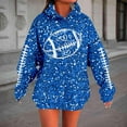 thumbnail image 2 of Arlun Game Day Sweatshirts for Women Sequin Printed Football Season Casual Hoodies Long Sleeve Loose Fit Comfort Fashion Graphic Oversized Pullover Tops Fall Clothes Blue4 XXL, 2 of 5