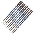 thumbnail image 2 of Reusable Chopsticks, Light Comfortable Anti Slip Design Pattern Wooden Chopsticks  For Home For Chinese Restaurant Blue, 2 of 8