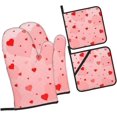 thumbnail image 2 of Mother''s Day Oven Mitts and Pot Holders 4 Pcs Sets for Kitchen, Cooking Gloves Heat Resistant Oven Mitt Gloves Non Slip Potholders for BBQ, Grilling, 2 of 6