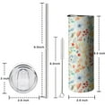thumbnail image 5 of 20oz Pioneer Flower Skinny Tumblers Stainless Steel Tumbler with Lid and Straw,Vacuum Insulated Double Wall Travel Tumbler Cups with Cleaning Brush for Coffee,Tea, 5 of 6