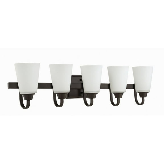 41905-ESP-Craftmade Lighting-Grace 5 Light Bath Vanity - 37 inches wide by 8 inches high-Espresso Finish-Clear Seeded Glass Color