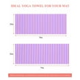 thumbnail image 6 of Purple Pink Yoga Towel for Hot Yoga Non Slip, Geometric Vertical Striped Solid Rainbow Yoga Mat Towel Absorbent Yoga Sweat Towels Microfiber Hot Yoga Blanket for Bikram Pilates 26"x70", 6 of 7