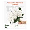 thumbnail image 4 of YYDSBNHH Artificial Flowers, 120 pcs Real Looking White Foam Fake Roses Bulk, White Faux Bridal Shower with Stems for DIY Wedding Bouquets, Home Centerpieces Arrangements, Party Tables Decorations, 4 of 8