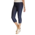 thumbnail image 3 of Vivian's Fashions Capri Leggings - Knit Denim (Junior and Junior Plus Sizes), 3 of 4