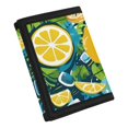 thumbnail image 2 of FUIALDOLG Lemon Citrus Pattern Children's Wallet for Outdoor Sports, Polyester Money Organizer with Zipper Closure Velcro Trifold Card Wallet, 2 of 6
