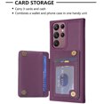 thumbnail image 3 of SaniMore for Samsung Galaxy S22 Ultra (6.8" 2022) Case, Flip PU Leather Diamond-Shaped with Built-in Card Slots, Kickstand and Shockproof Anti-drop Phone Case for S22 Ultra Wallet Shell, Darkpurple, 3 of 7