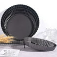 thumbnail image 4 of Quiche Pan Removable Bottom Non Stick Cake Mould Carbon Steel Bakeware Kits Baking Accessory Kitchen Supplies Cooking Tools Thickened 12 inch, 4 of 8