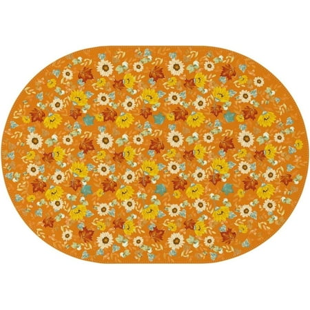 

Fall Tablecloth Oval Thanksgiving Tablecloth Oval with Fall Floral Autumn Orange Tablecloth Waterproof Fabric Wrinkle Free Fall Table Cloths for Fall Decor Fall Tablecloth for Oval Tables 60 X 120