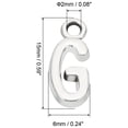 thumbnail image 2 of Letter Charm Pendants, 50 Pcs Character Alphabet Pendant Bulk DIY for Jewelry Making Bracelets, Silvery, G, 2 of 6