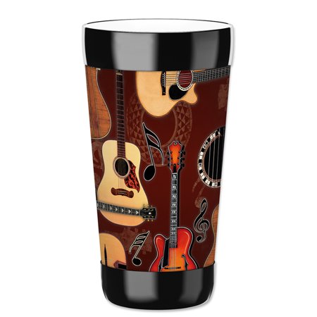 

Mugzie 16-Ounce Tumbler Drink Cup with Removable Insulated Wetsuit Cover - Guitars