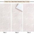 thumbnail image 4 of Oval Tablecloth 60 X 102 Inches, Modern Geometric Striped Oval Tablecloth, Waterproof Wrinkle Resistant Durable Oval Tablecloth for Indoor and Outdoor, 4 of 6