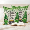 thumbnail image 3 of St. Patrick's Day Outdoor Waterproof Pillow Covers, Spring Lucky Shamrocks Gnomes Vintage Decorative Square Throw Pillowcase Sofa Cushion Sham for Patio/Couch/Chair, 18"x18" 2 Pack, 3 of 8