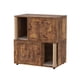 thumbnail image 1 of Yeshouse Mueble de arenero de doble capa para gatos, mueble de arenero oculto 2 en 1 con rascador y alfombrillas para arena, cama de baño para gatos con armario esquinero de madera, 1 of 8