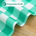 thumbnail image 3 of Round Waterproof Vinyl Table Cloth, Buffalo Flannel Backed Tablecloth, Wipeable Plastic Table Cover for Dinner, Kitchen, Picnic (60", Green and White), 3 of 5