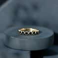 thumbnail image 5 of Rosec Jewels Real Black Onyx Half Eternity Ring for Women (0.75 CT, AAA Quality), 14K Yellow Gold, US 8.00, 5 of 9