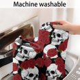thumbnail image 5 of Red Skull Rose Pattern Bathroom Rugs Mat,Non Slip Microfiber Bathroom Rug,Rubber Backing,Soft Bathroom Mats for Bathroom Floor,Tub and Shower,17x27in(43x68cm), 5 of 5