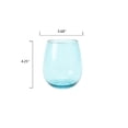 thumbnail image 5 of Mainstays Hammered Blue Acrylic Stemless Wine Glass, 498 mL, 1 Pack, 5 of 5