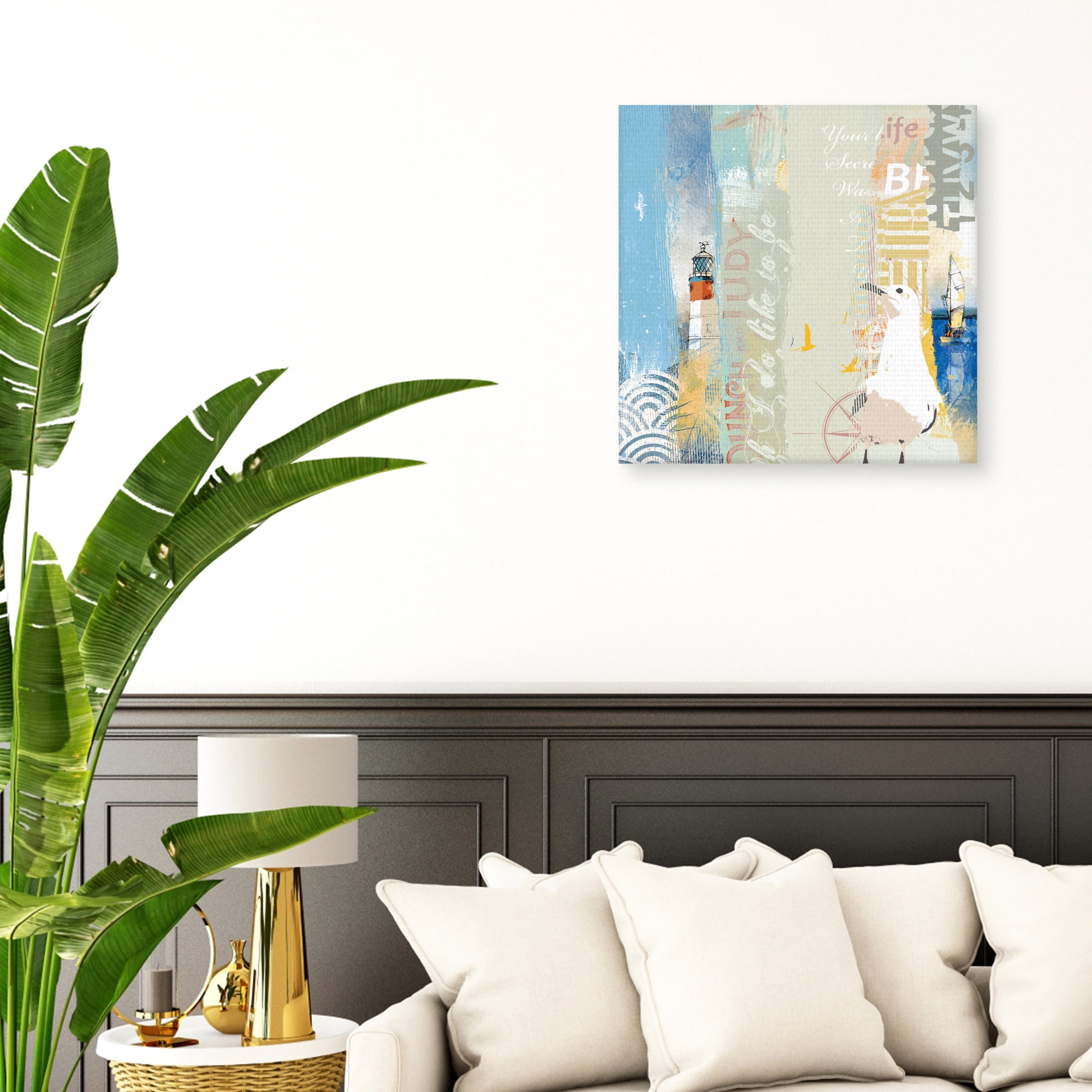 Coastal Collage Watch by Ken Hurd Canvas Art Print