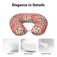 thumbnail image 4 of Salouo Small Coral Red Flowers for Memory Foam Travel Pillow,Versatile U-Shaped Pillows Memory Foam Cervical Neck Pillow Soft Washable Cover for Home Office Camping Travelling, 4 of 8