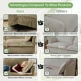 thumbnail image 6 of Corduroy Couch U-Shape 3 Seater Sectional Sofa, Living Room Couch with Deep Seats & French Edges, Modular Cloud Couch with Big Pillows, Slipcovered for Apartment, Camel, 6 of 16