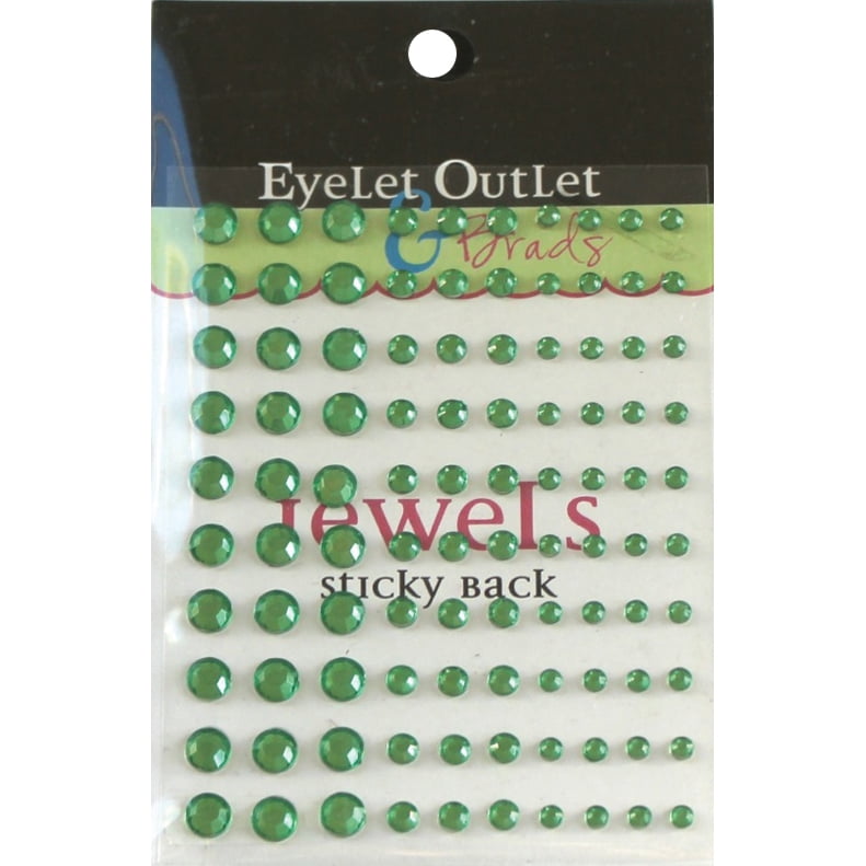 Bling SelfAdhesive Jewels MultiSize 100/PkgGreen
