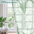 thumbnail image 4 of 2 Panels Set Blackout Curtains Thermal Insulated Sun Protection Room Darkening Drapes for Bedroom Light Green and White Lily, 4 of 7