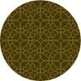 thumbnail image 1 of Ahgly Company Indoor Round Patterned Dark Yellow Green Area Rugs, 8' Round, 1 of 1
