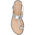 thumbnail image 4 of Journee Womens Gerra T-Strap Toe Ring Flat Sandals, 4 of 9