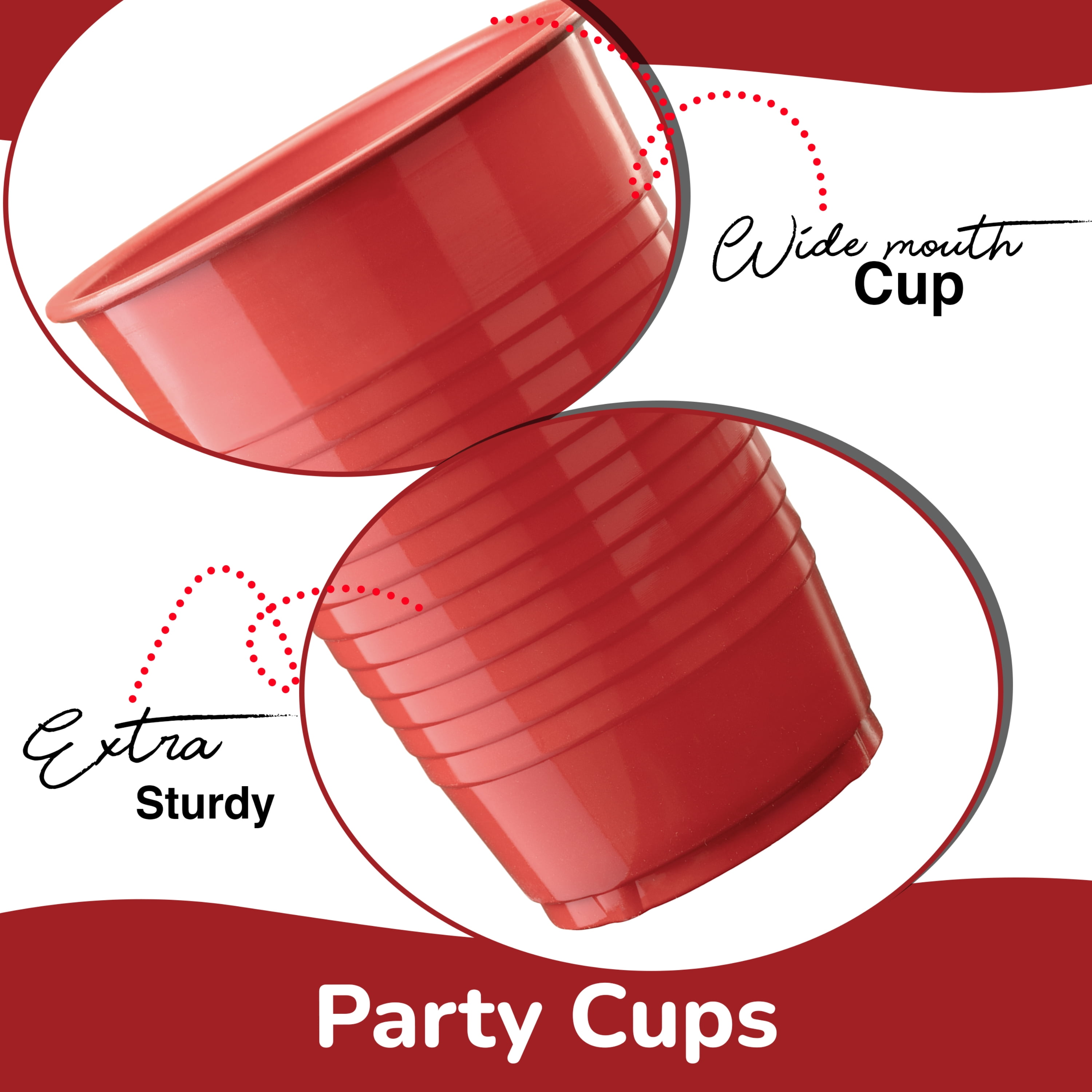 60 Pcs 12 oz Restaurant Heavy-Duty Plastic Cups Party Cups