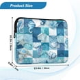 thumbnail image 3 of Quilted Laptop Sleeve for 13-16 Inch Laptops Protective Laptop Case Cover Lightweight Travel & Office Essentials Blue Marine Life Patterns, 3 of 8