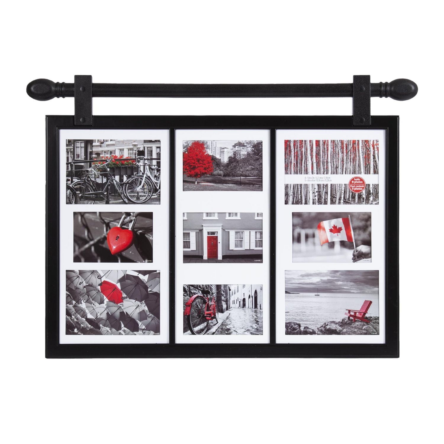 Barndoor 9 Opening Black Collage Frame