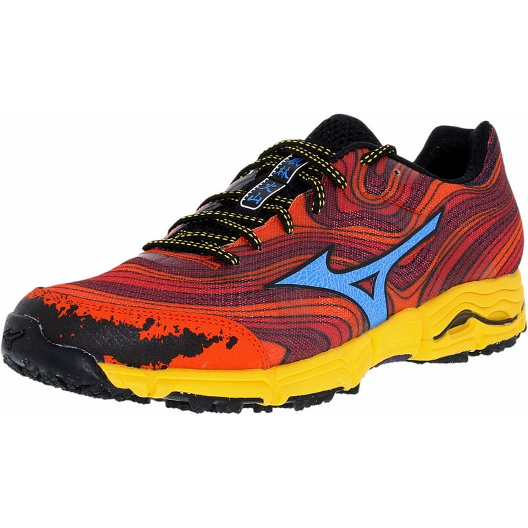 Mizuno Men s Wave Kazan M Chinese Red Dude Blue Spectra Yellow