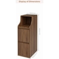 thumbnail image 3 of Gineuiia Fluted Narrow Nightstand with Drawers, Modern Bedside Tables Set of 2, Wood End Table for Bedroom, Mid Century Night Stands, Living Room, Walnut, 3 of 8