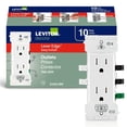 thumbnail image 1 of Leviton Lot de 10 Decora Edge 15 Amp Prise Murale Duplex Résistante à l'Altération, E5325-0MW, Blanc, 1 of 7