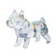 thumbnail image 2 of Estatua de bulldog francés con grafiti, escultura de perro, figuras de escritorio, estatua de animal, claro, 2 of 9