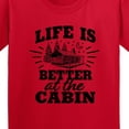 thumbnail image 4 of Inktastic Life is Better at the Cabin with Trees and Moon Youth T-Shirt, 4 of 5