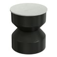 thumbnail image 4 of Simpli Home Maxine 16 inch Wide Genuine Marble Top Modern Metal End Table in Black/White, Assembled, 4 of 8