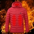 thumbnail image 2 of Vedolay Parka Jacket Men Fashion Plus Size Cold Weather Outwear Thicken Jackets Red,XL, 2 of 5