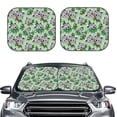 thumbnail image 2 of Windshield Sun Shade, Green Gray Koala Print Foldable Car Sun Shade Windshield For Front, 2 Pieces, 2 of 4