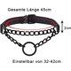 thumbnail image 2 of Gargantilla de cuero PU estilo punk, gótico, emo, con cadena circular, collar ajustable para mujeres y hombres, 2 of 4