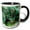 Black/White, variant on 3drose, a Lovely Nature Scene with a Buck and a Songbird for the Nature Lover, 11oz Two-tone Black Mug