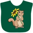 thumbnail image 3 of Inktastic Cute Chipmunk with Sunflower Boys or Girls Baby Bib, 3 of 4