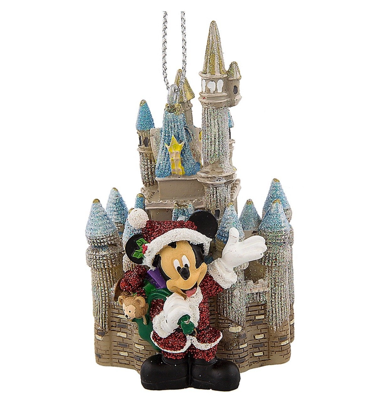 Disney Parks Mickey & Cinderella Castle 3D Christmas Holiday Ornament