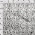 thumbnail image 2 of oneOone Viscose Jersey Fabric Leaves & Floral Ikat Printed Craft Fabric BTY 60 Inch Wide, 2 of 4
