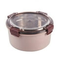 thumbnail image 2 of Ludlz 1000ml Round Stainless Steel Bento Lunch Box Leakproof Food Container with Lid, 2 of 8